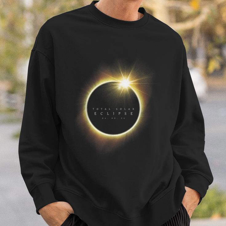 Total Eclipse Map Path Of Totality Lover April 8 2024 Sweatshirt Gifts for Him