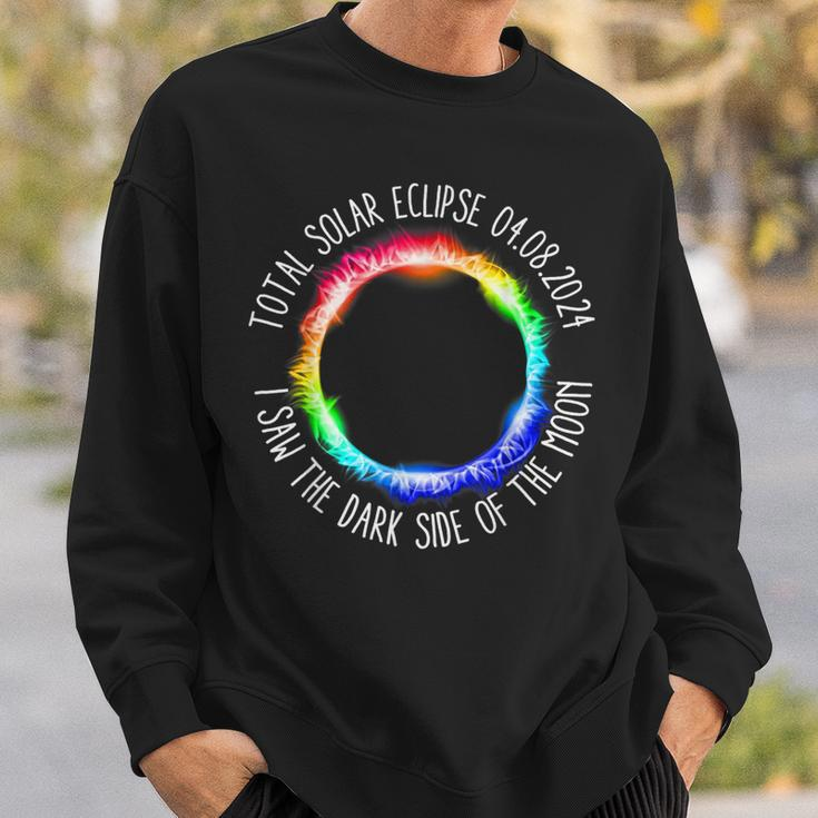 Total Solar Eclipse 04 08 2024 I Saw The Dark Sided The Moon Sweatshirt Gifts for Him