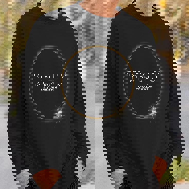 Total Solar Eclipse 04 08 24 Dallas Texas Usa Totality 2024 Sweatshirt Gifts for Him