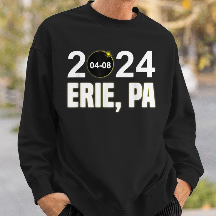 Total Solar Eclipse 04082024 Erie Pennsylvania Eclipse Sweatshirt Gifts for Him