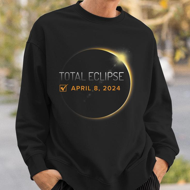 Total Solar Eclipse 2024 America Totality Solar Eclipse Sweatshirt Gifts for Him