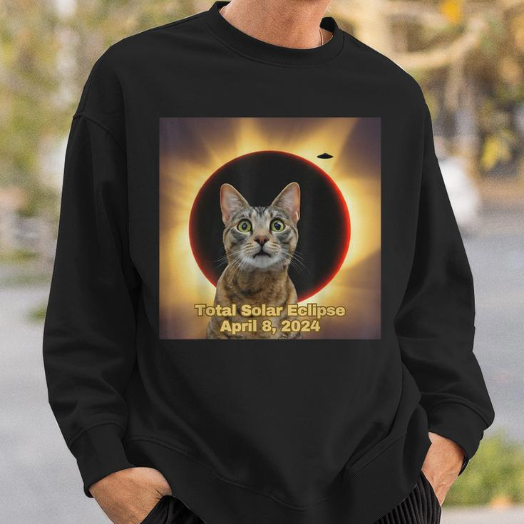 Total Solar Eclipse 2024 April 8 Ufos America Eclipse Solar Sweatshirt Gifts for Him