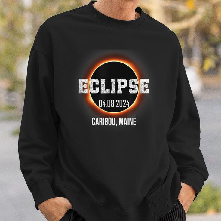 Total Solar Eclipse 2024 Caribou Maine Totality April 8 Sweatshirt Gifts for Him