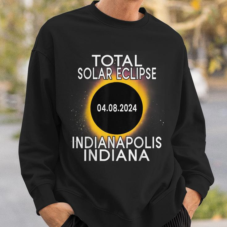 Total Solar Eclipse 2024 Indianapolis Indiana Totality Sweatshirt Gifts for Him