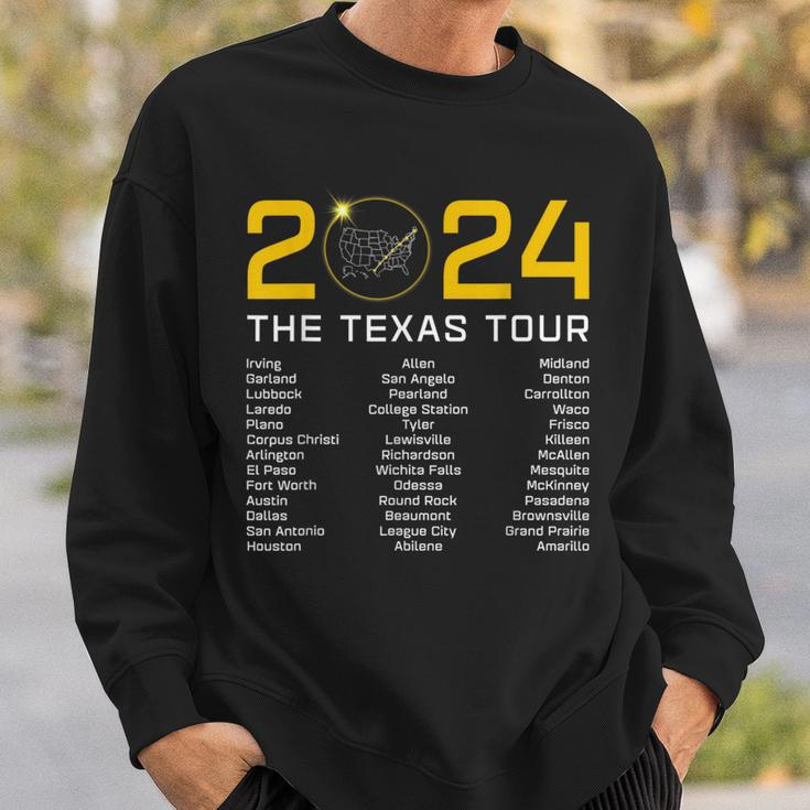 Total Solar Eclipse 2024 The Texas Tour Totality Path Sweatshirt Gifts for Him
