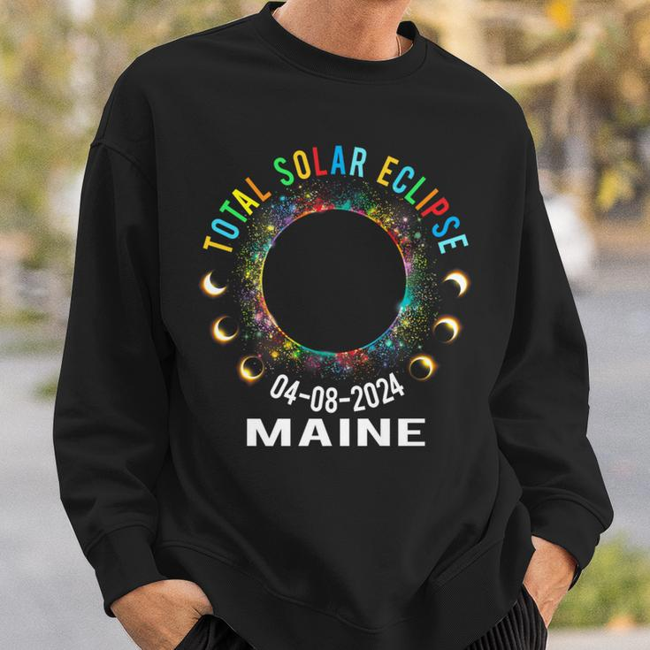 Total Solar Eclipse 2024 Totality April 8 2024 Maine Usa Sweatshirt Gifts for Him