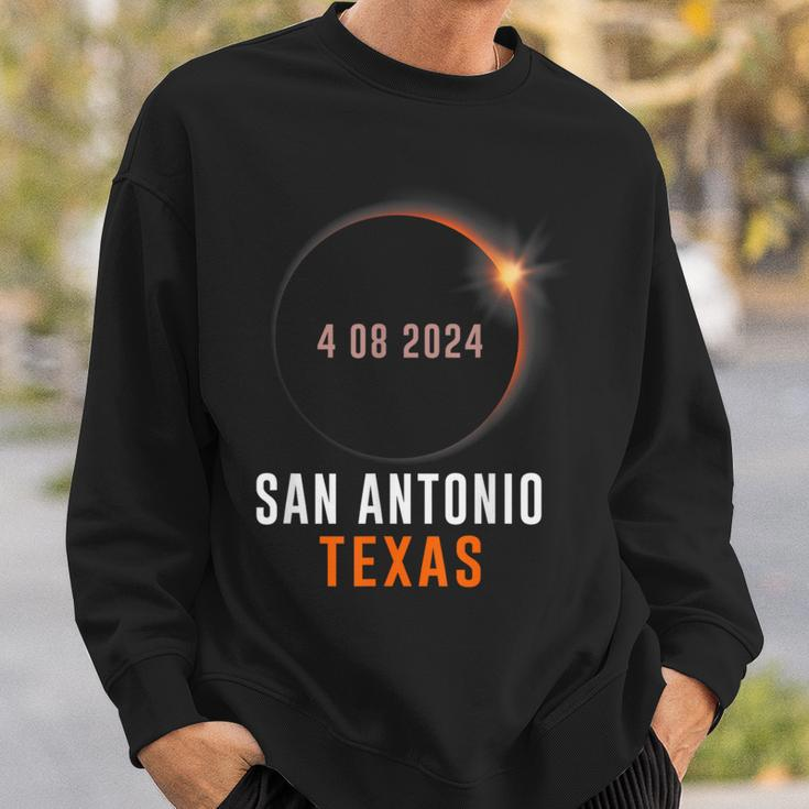Total Solar Eclipse 2024 Totality San Antonio Texas Sweatshirt Gifts for Him