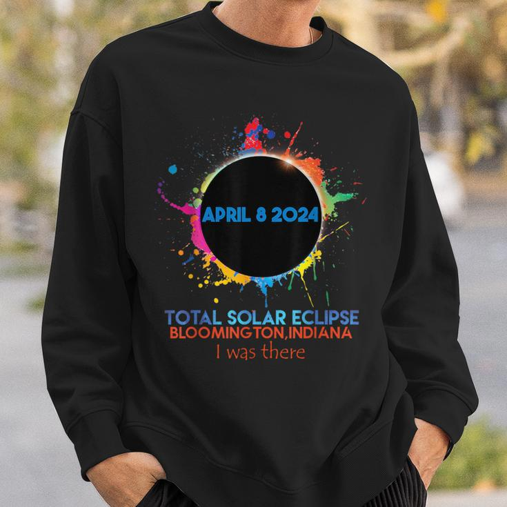 Total Solar Eclipse Bloomington Indiana 2024 I Was There Sweatshirt Gifts for Him