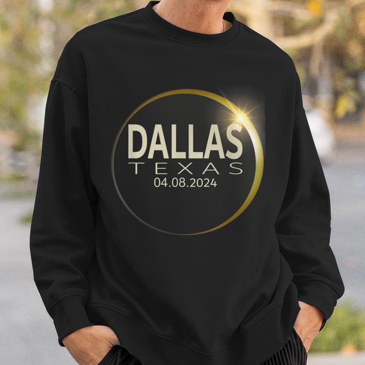 Total Solar Eclipse Dallas Texas April 8 2024 Eclipse Sweatshirt Gifts for Him