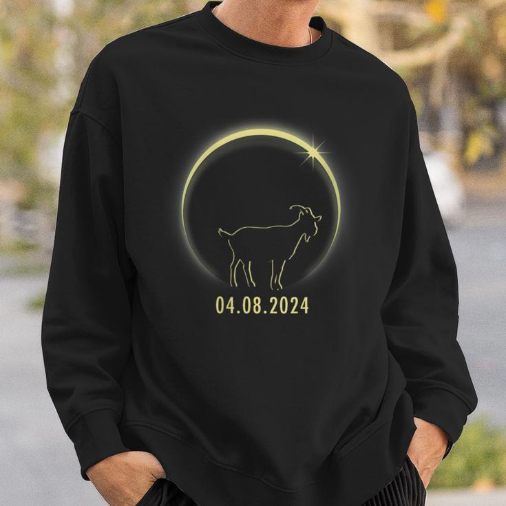 Total Solar Eclipse Goat Farmer April 8 2024 Totality Sweatshirt Gifts for Him