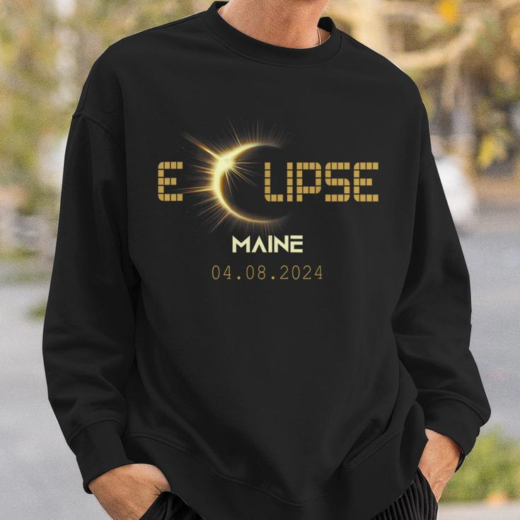 Total Solar Eclipse Maine Totality April 8 2024 Maine Usa Sweatshirt Gifts for Him