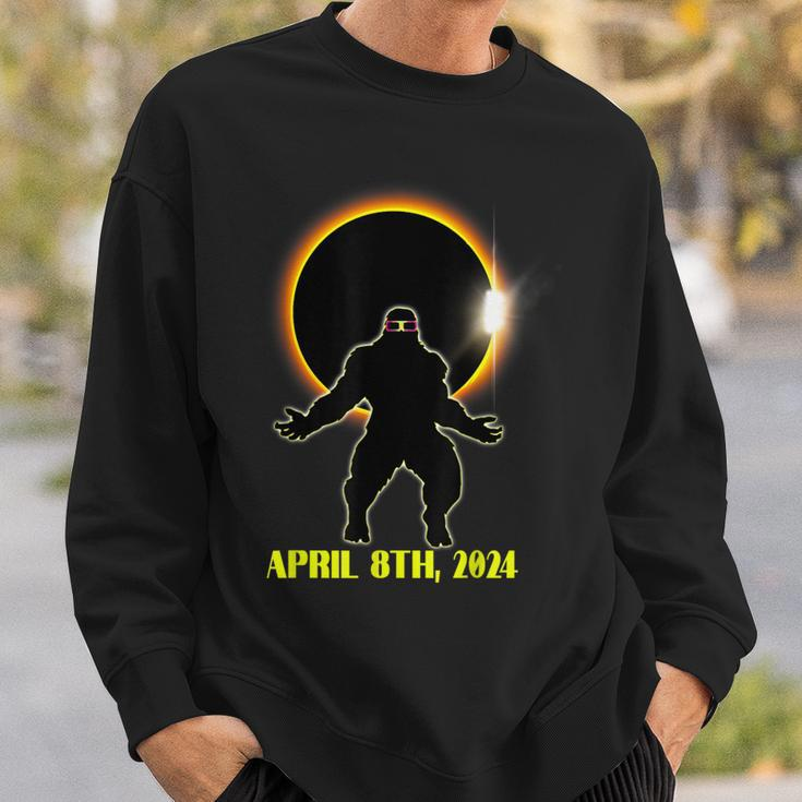 Total Solar Eclipse Sasquatch Wearing Solar Eclipse Glasses Sweatshirt Gifts for Him