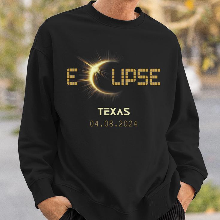 Total Solar Eclipse Texas Totality Usa April 8Th 2024 Texas Sweatshirt Gifts for Him