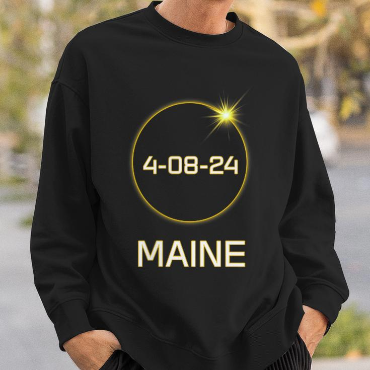 Totality Path 2024 Maine Total Eclipse Pocket Sweatshirt Gifts for Him