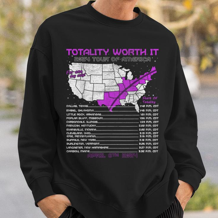 Totality Worth It Solar Eclipse Tour Of America 04082024 Sweatshirt Gifts for Him