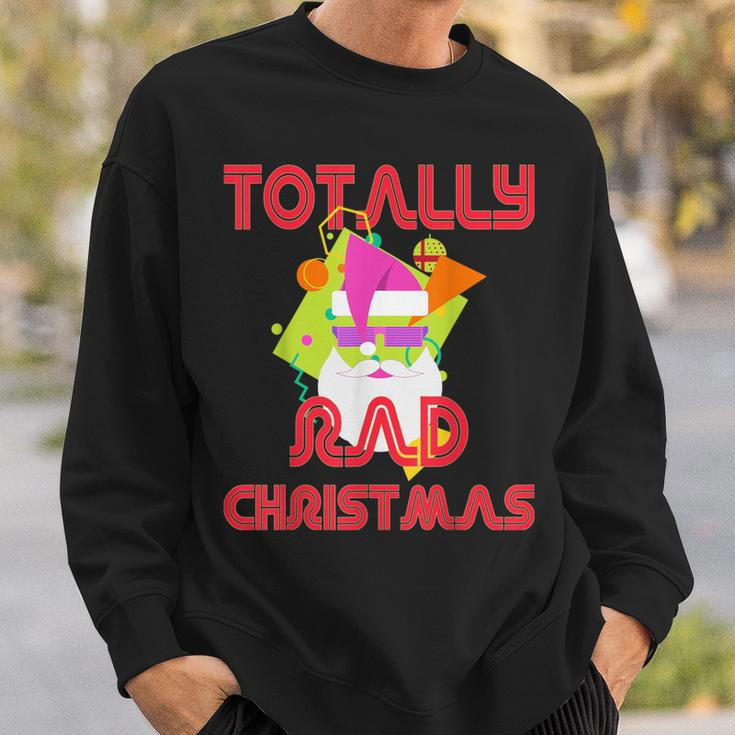 Totally Rad 80S Christmas Vintage Santa 80S Costume Sweatshirt Gifts for Him