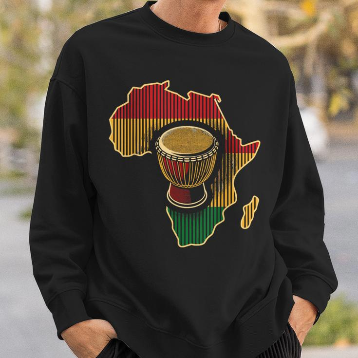 Traditional African Drumming Black History African Drum Sweatshirt Gifts for Him