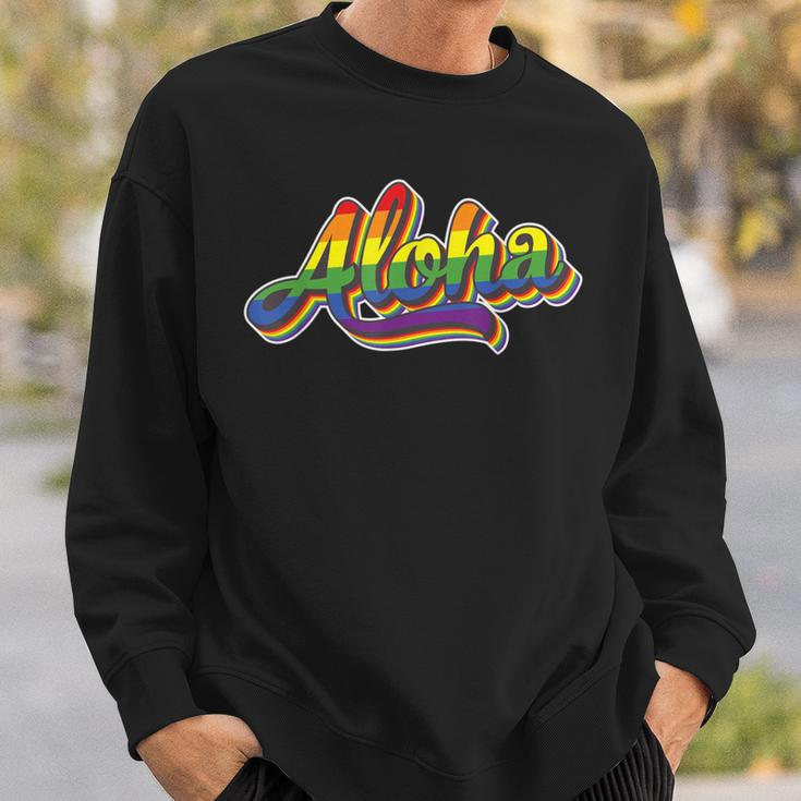 Traditional Gay Lgbtq Hawaii Aloha Beach Gay Pride Sweatshirt Gifts for Him