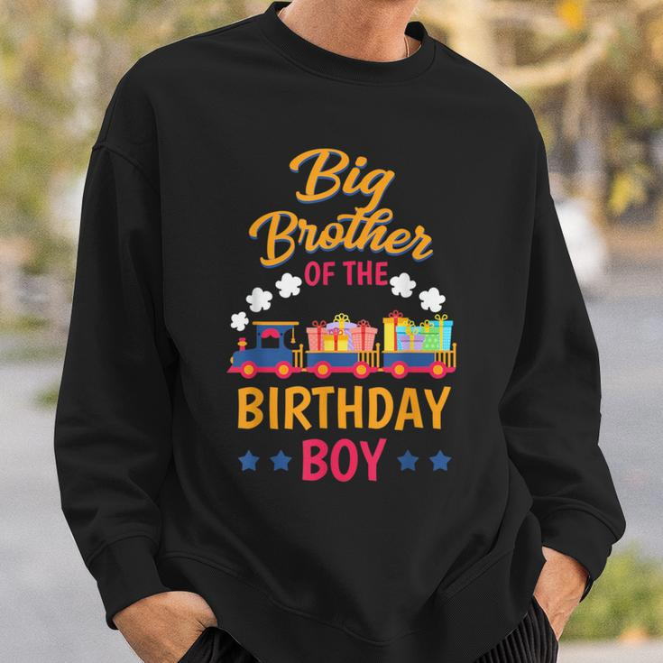 Train Bday Party Railroad Big Brother Of The Birthday Boy Sweatshirt Gifts for Him