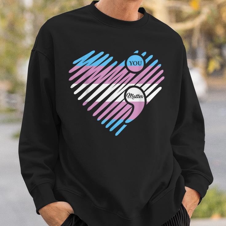 Transgender Heart Pride Flag Lgbtq Inspirational Lgbt Sweatshirt Gifts for Him