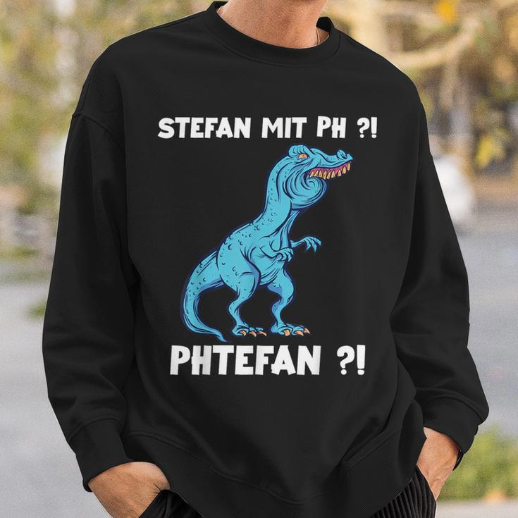 Trex Meme Dinosaur With Overbite Stefan With Ph Stephan S Sweatshirt Geschenke für Ihn