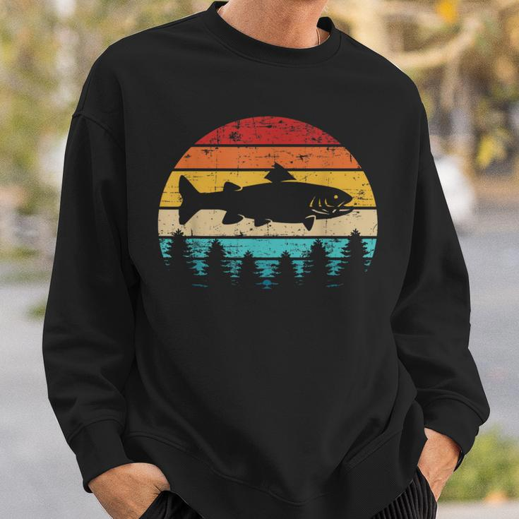 Trout Vintage Retro Sweatshirt Gifts for Him