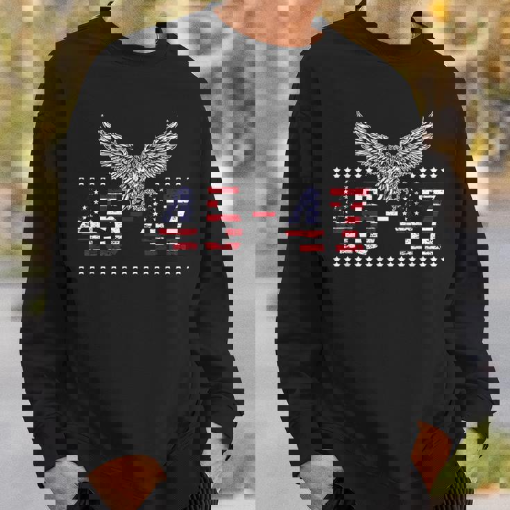 Trump 2024 President 45 And 47 American Flag Trump 2024 Sweatshirt Gifts for Him