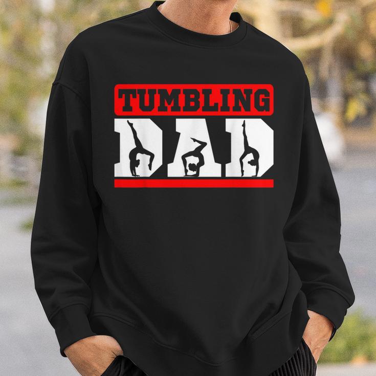 Tumbling Dad Athletes Acrobats Gymnasts Flips Father's Day Sweatshirt Gifts for Him