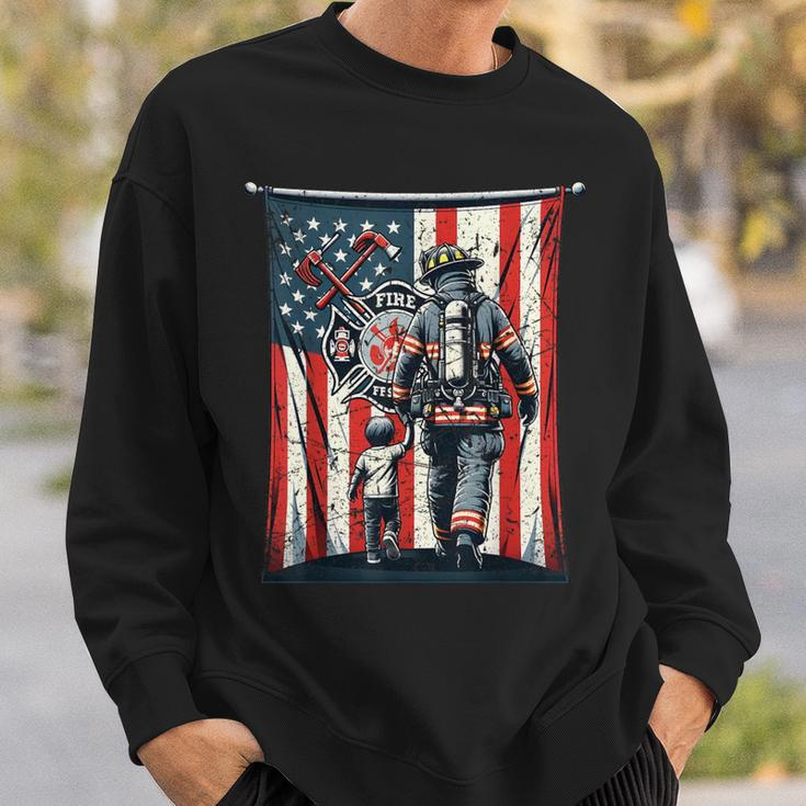 I Have Two Titles Dad Aad Hero Firefighter Father’S Day Sweatshirt Gifts for Him