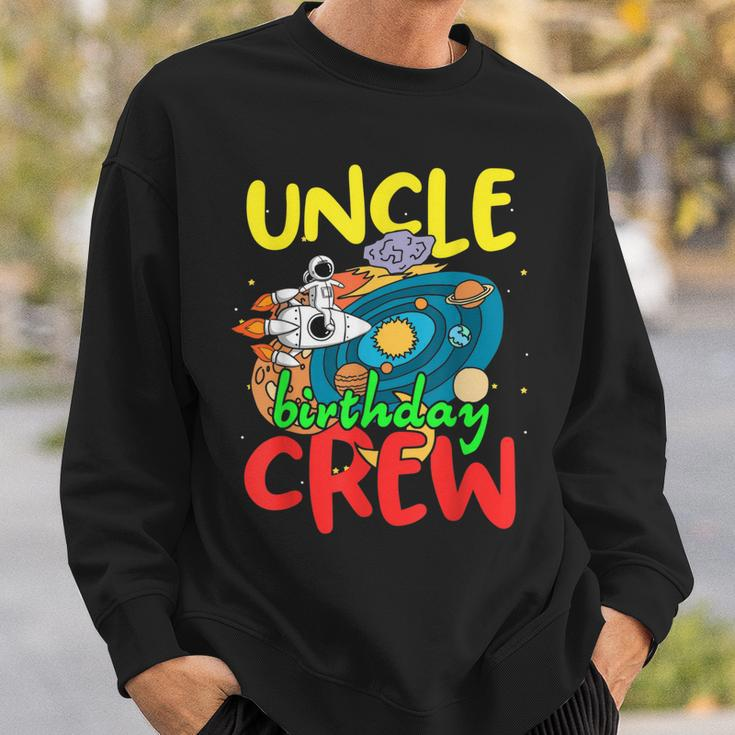 Uncle Birthday Crew Outer Space Planets Universe Party Sweatshirt Gifts for Him