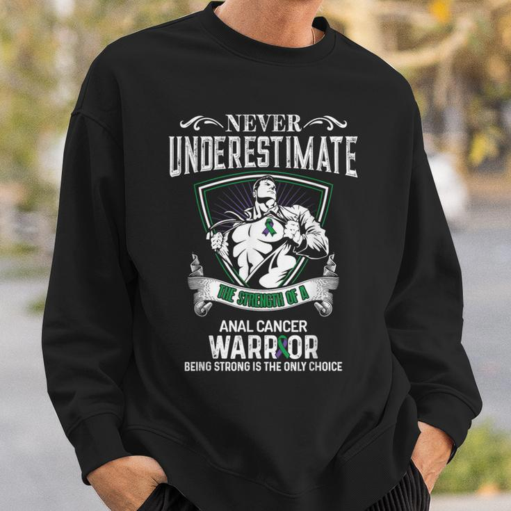 Never Underestimate- Anal Cancer Awareness Supporter Sweatshirt Gifts for Him