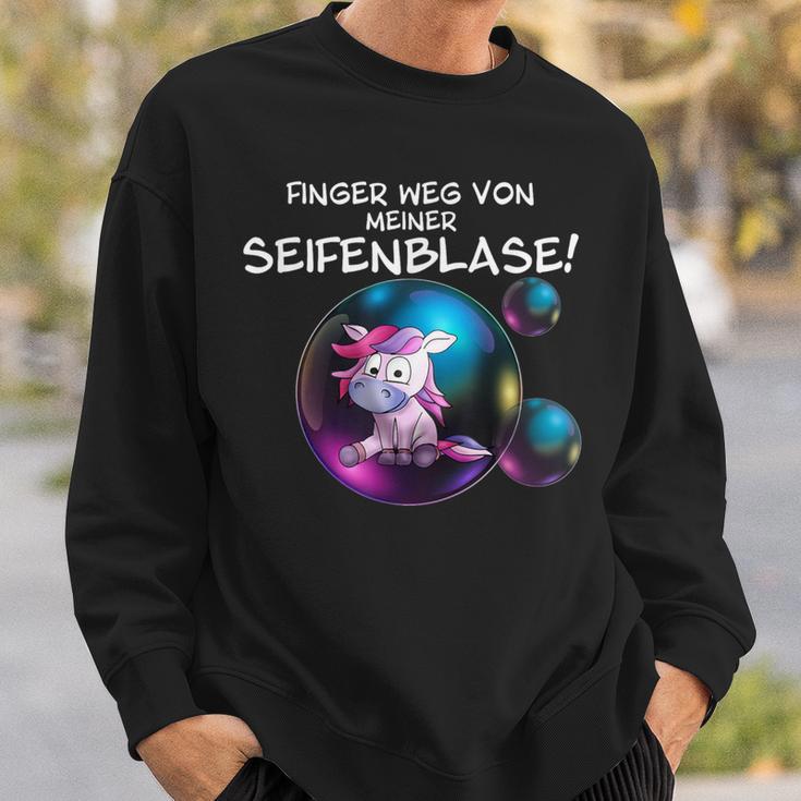 Unicorn Finger Weg Von Meiner Seifenblase S Sweatshirt Geschenke für Ihn