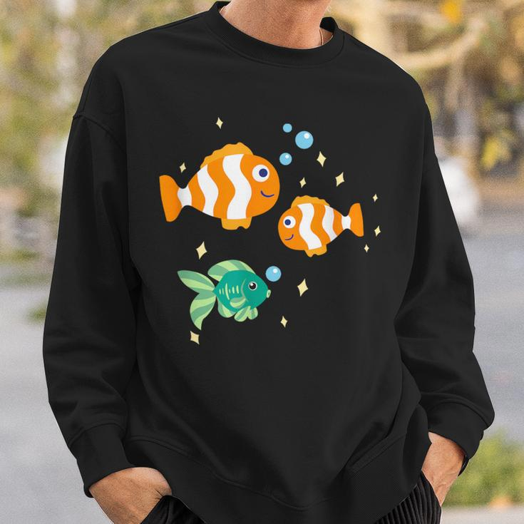 Unterwasserwelt Mit Fischen Und Meerestieren Sweatshirt Geschenke für Ihn
