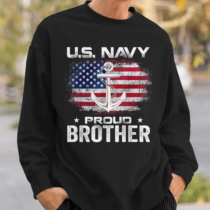 Us Navy Proud Brother With American Flag Veteran Day Sweatshirt Gifts for Him