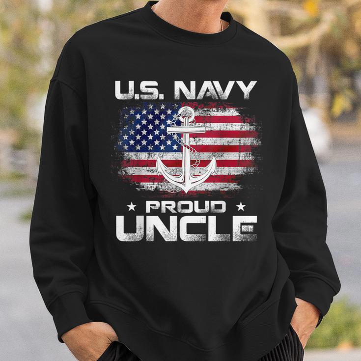 Us Navy Proud Uncle With American Flag Veteran Day Sweatshirt Gifts for Him