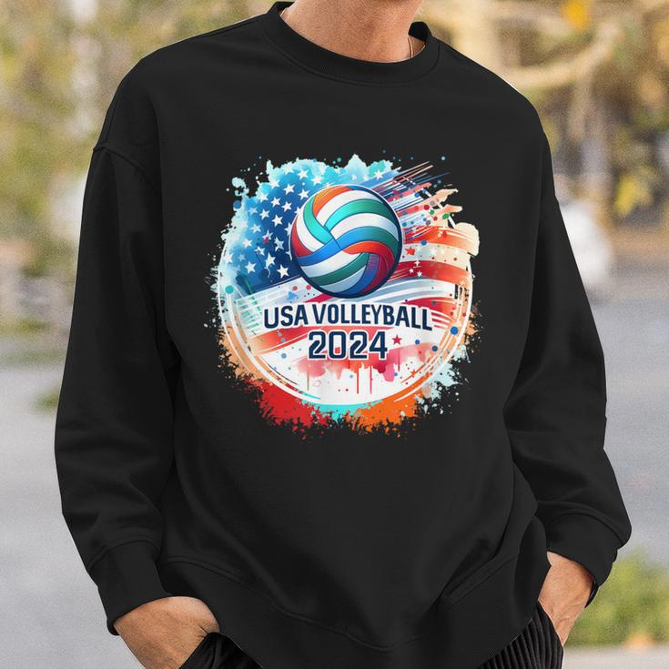 Usa 2024 Summer Games Volleyball America Sports 2024 Usa Sweatshirt Gifts for Him