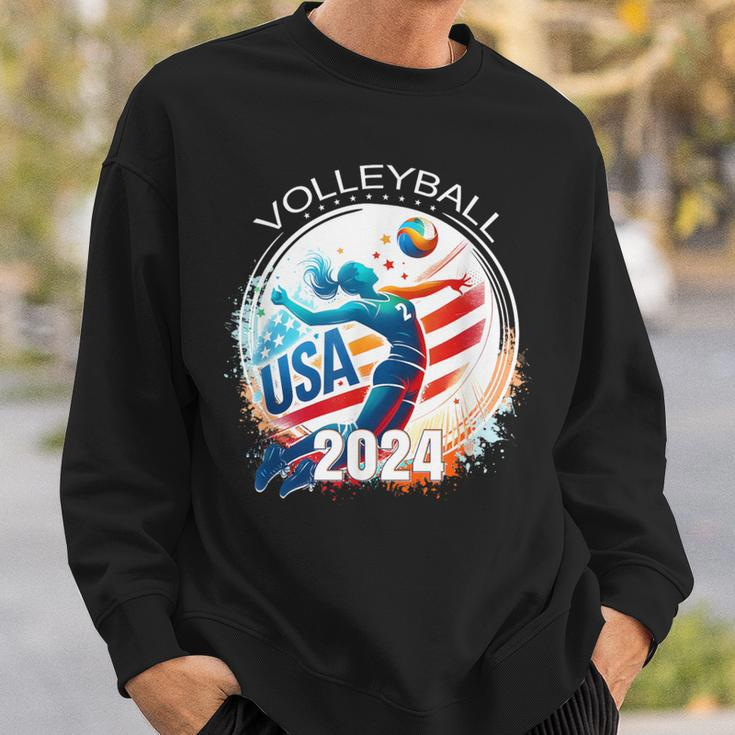 Usa 2024 Summer Games Volleyball America Sports 2024 Usa Sweatshirt Gifts for Him
