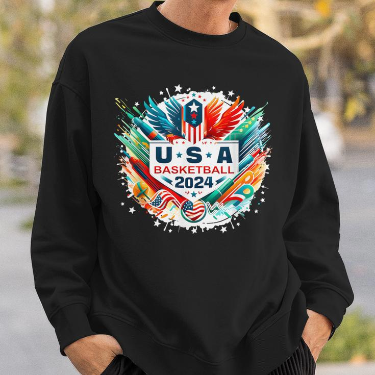 Usa 2024 United States Basketball American Sport 2024 Usa Sweatshirt Gifts for Him