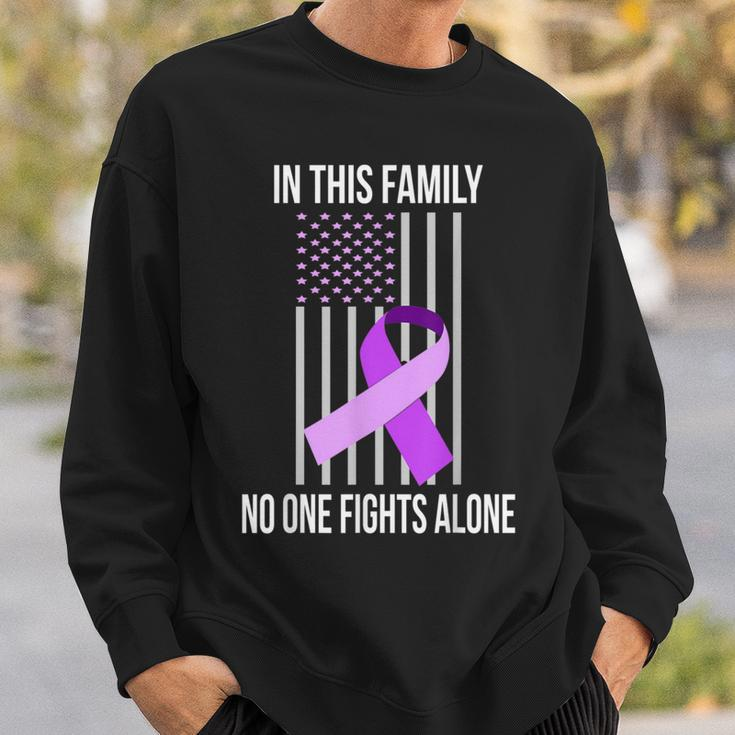 Usa Flag Alzheimer Ribbon Alzheimer Disease Awareness Sweatshirt Gifts for Him