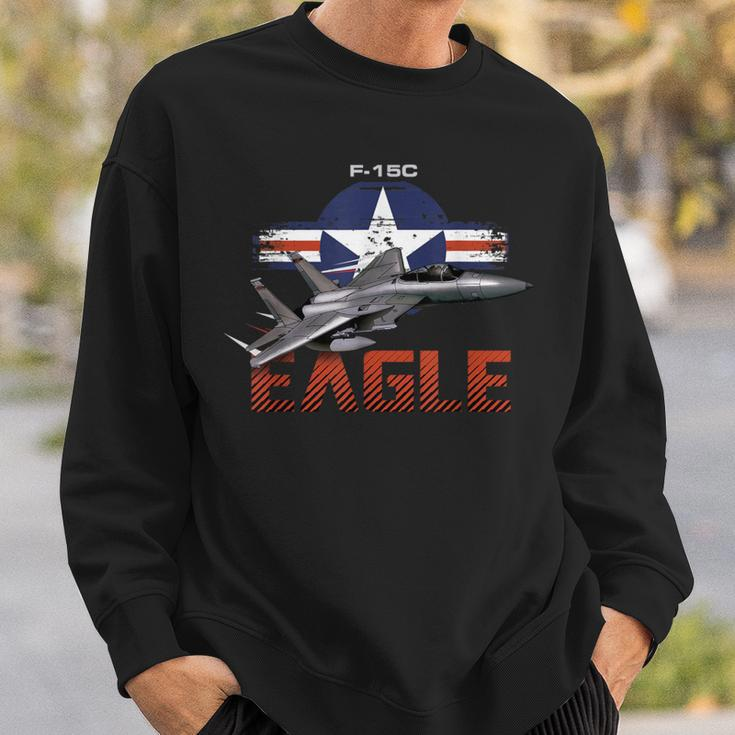 Usa Military Warbird F15 Eagle Military Airplane Sweatshirt Gifts for Him