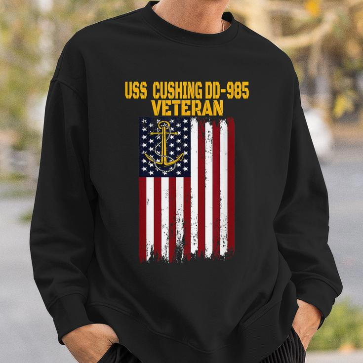 Uss Cushing Dd-985 Warship Veteran Day Fathers Day Dad Son Sweatshirt Gifts for Him