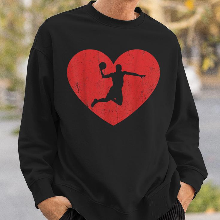 Valentines Day Love For Basketball Lovers Sweatshirt Gifts for Him