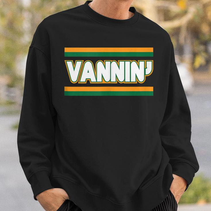 Vannin Stripes Vanning Green Orange Van Sweatshirt Gifts for Him