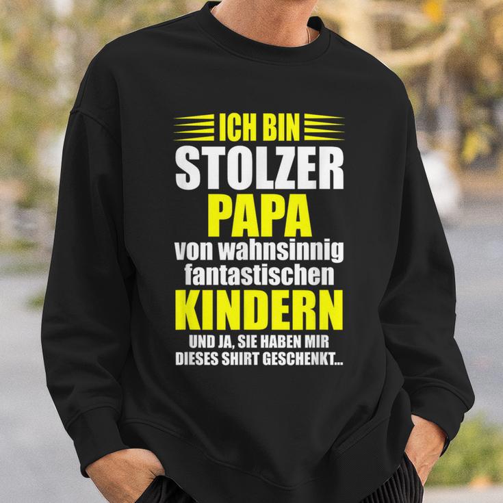 Vater Stolzer Papaatertag Spruch Sprüche Geschenkidee Sweatshirt Geschenke für Ihn