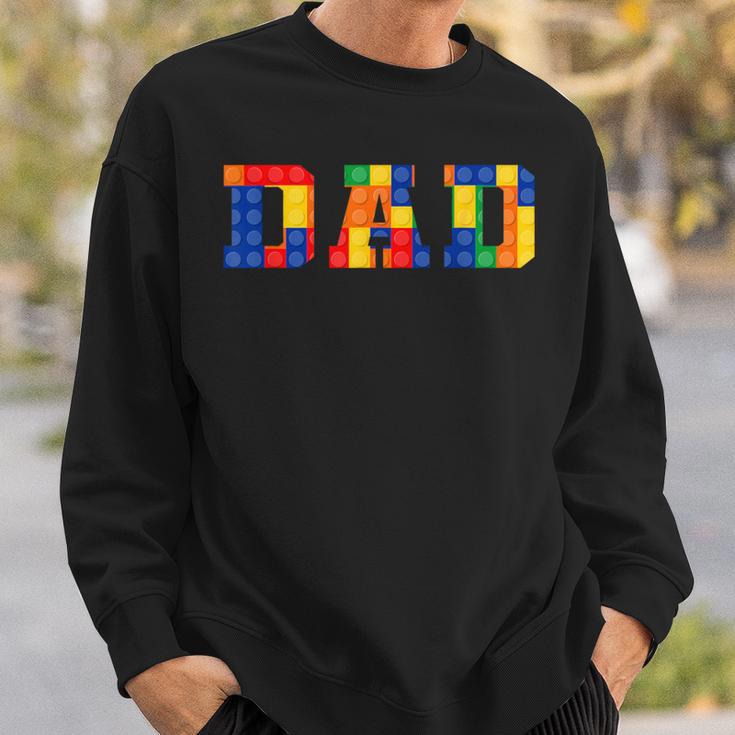 Vatertag Papa Meister Baumeister Ziegel Blöcke Familie Matching Sweatshirt Geschenke für Ihn