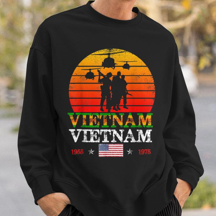Vietnam Veteran Helicopter Bell Uh1 Huey Vintage Sweatshirt Gifts for Him
