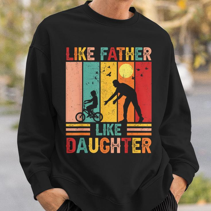 Vingate Retro Like Father Like Daughter Dad Fathers Day Sweatshirt Gifts for Him