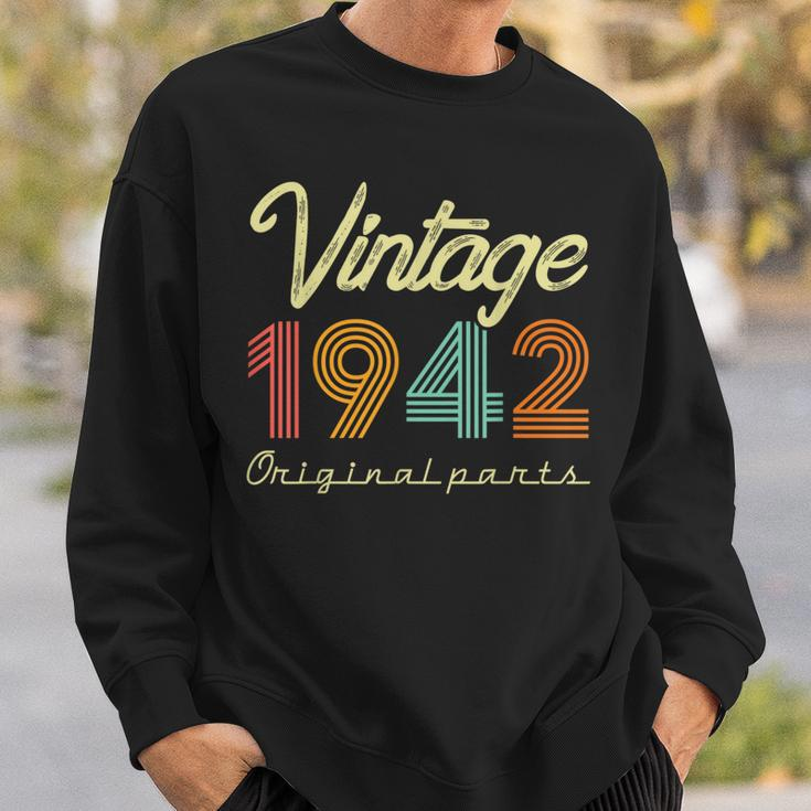 Vintage 1942 Original Parts 80 Years Old 80Th Birthday Sweatshirt Gifts for Him