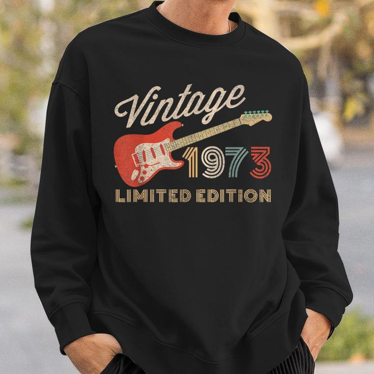 Vintage 1973 Limited Edition Guitar Year Of Birth Birthday Sweatshirt Gifts for Him