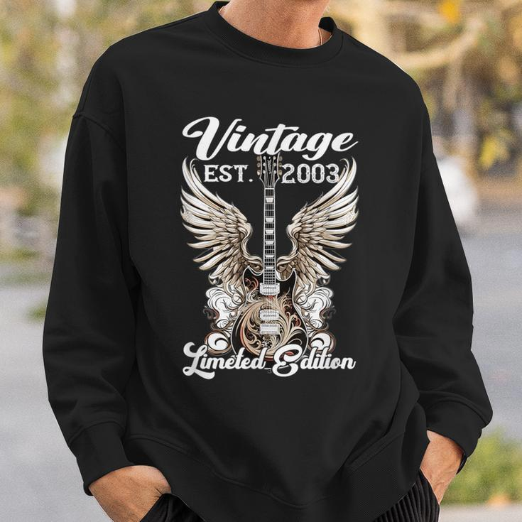 Vintage Since 2003 Limeted Classic Rock Guitar Year Of Birth Sweatshirt Gifts for Him